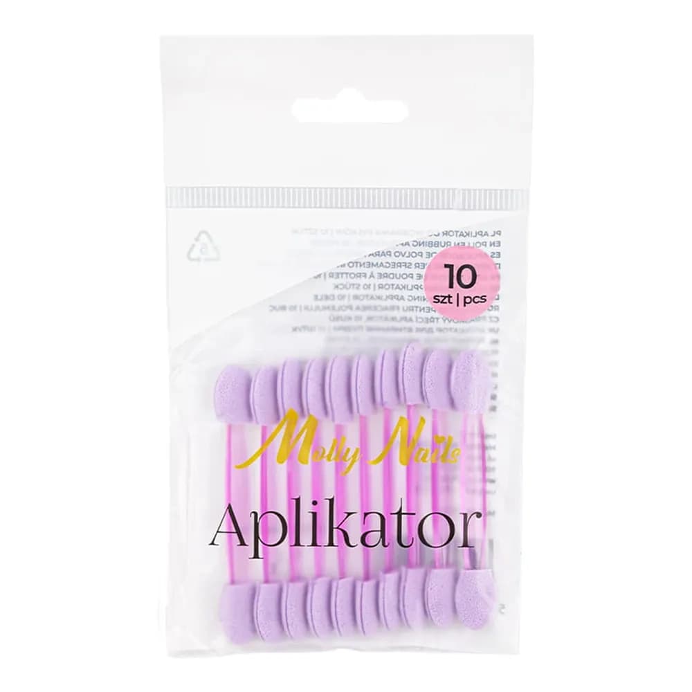 Molly Nails aplikator pacynka do wcierania pyłków fioletowy