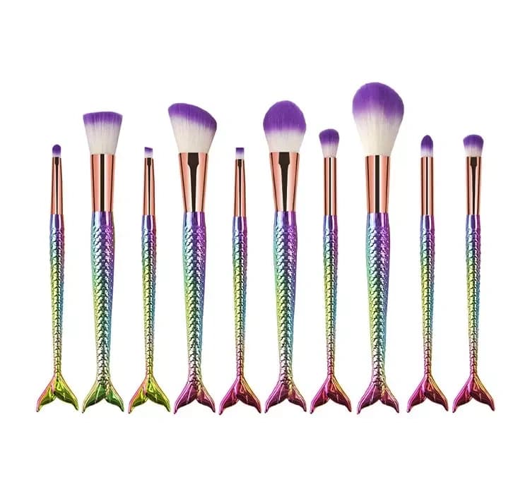 Mermaid Brush Set zestaw pędzli do makijażu Syrenka