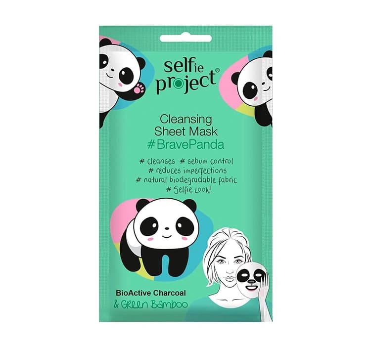 CLEANSING BRAVE PANDA MASECZKA W PŁACHCIE DO TWARZY