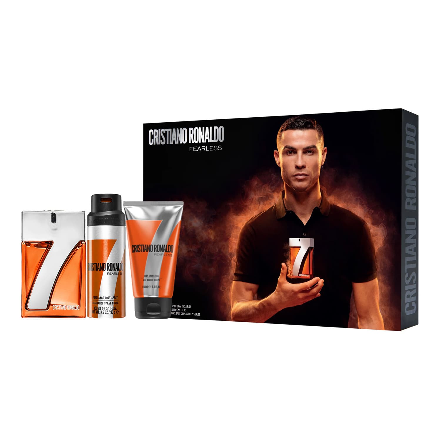CR7 Fearless woda toaletowa spray + dezodorant spray + żel pod prysznic