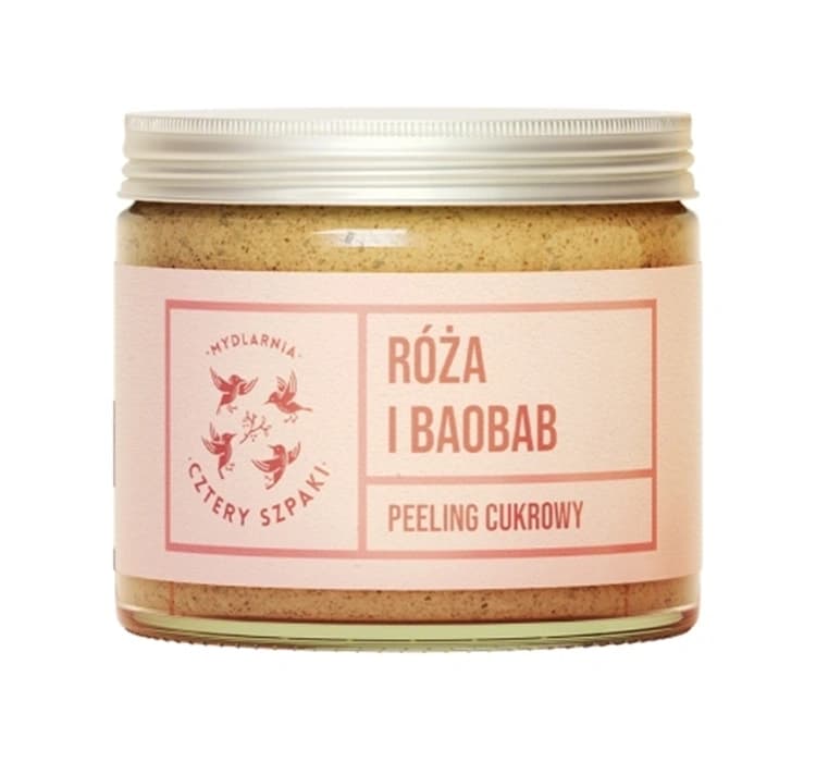 cukrowy peeling do ciała Róża i Baobab
