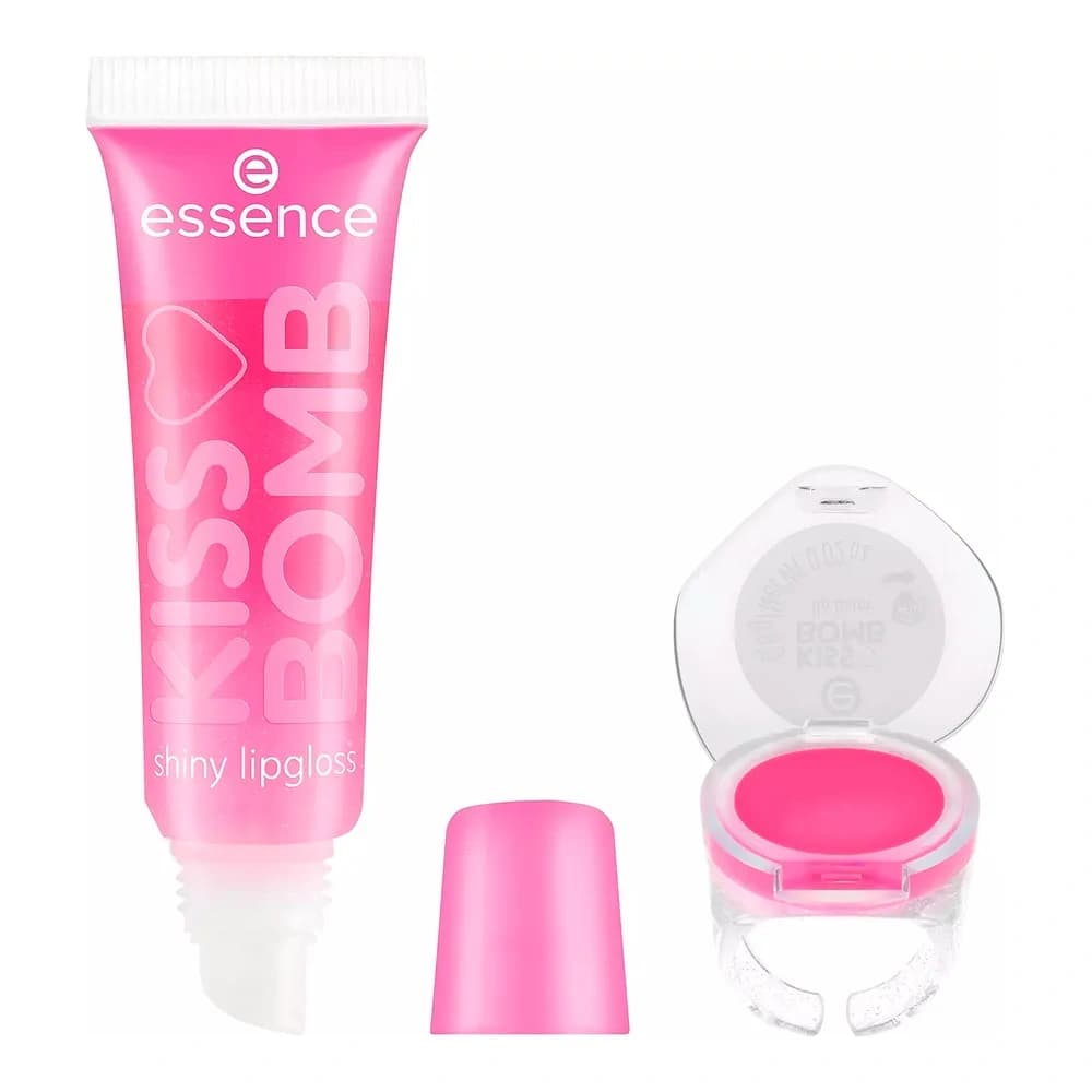 Kiss Bomb Shiny Lipgloss & Lip Balm 01 Strawberry Sweetie