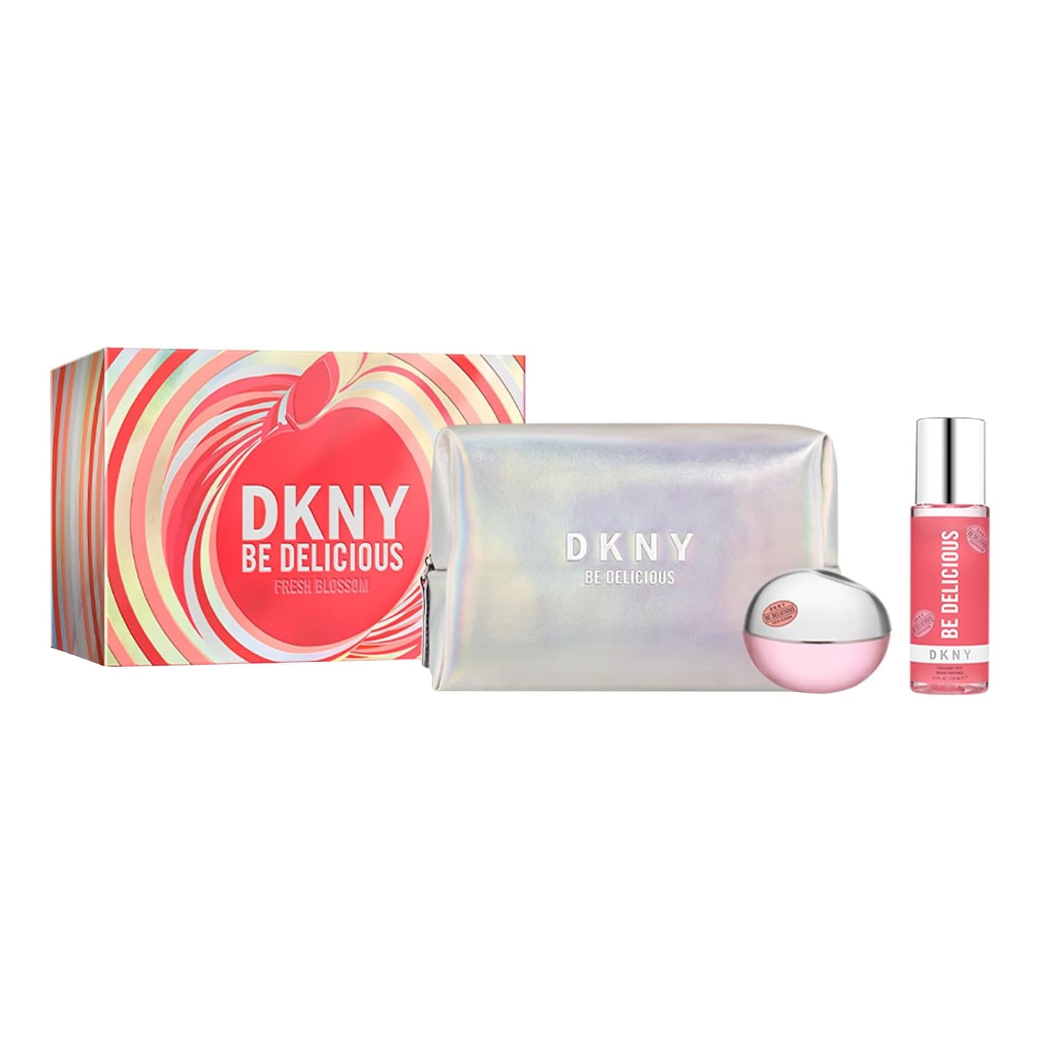 DKNY Be Delicious Fresh Blossom woda perfumowana spray + mgiełka do ciała + kosmetyczka