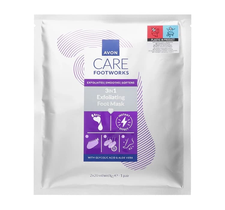 Footworks 3in1 Exfoliating Foot Mask skarpetki złuszczające z kwasem glikolowym i aloesem