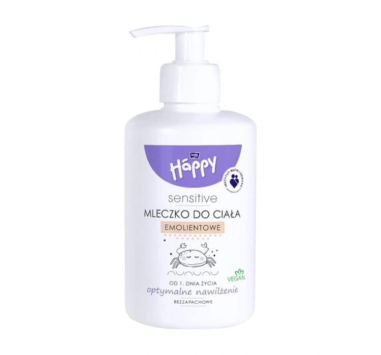 Baby Happy Sensitive emolientowe mleczko do ciała dla dzieci