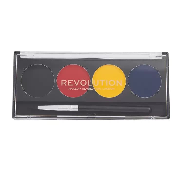 Makeup Revolution Graphic Liners paleta żelowych eyelinerów z pędzelkiem Artist Ego