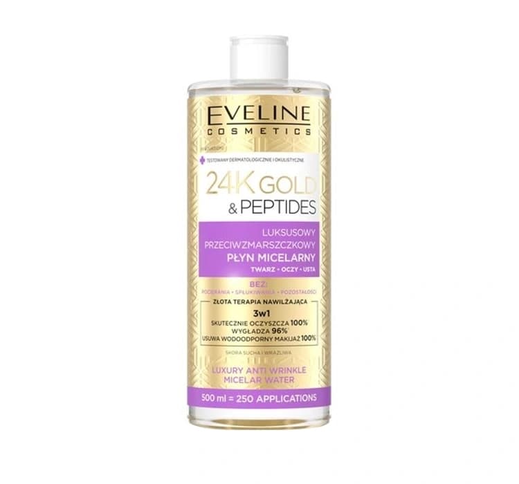 24K Gold & Peptides Złota Terapia Nawilżająca 3w1 przeciwzmarszczkowy płyn micelarny