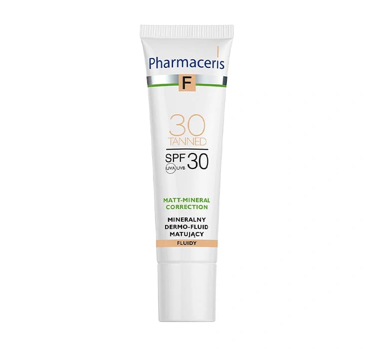 F Matt Mineral Correction mineralny dermo fluid matujący SPF30 30 Tanned