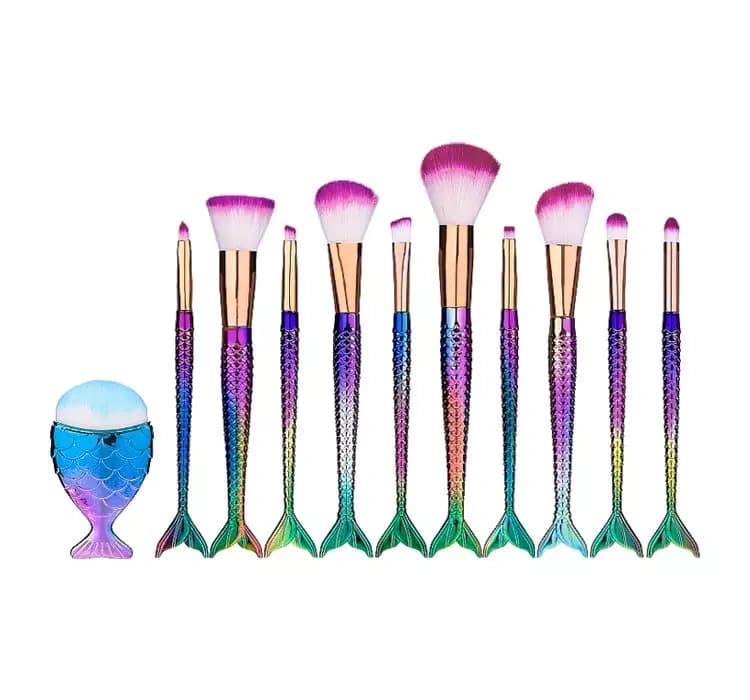 Mermaid Brush Set zestaw pędzli do makijażu Syrenka