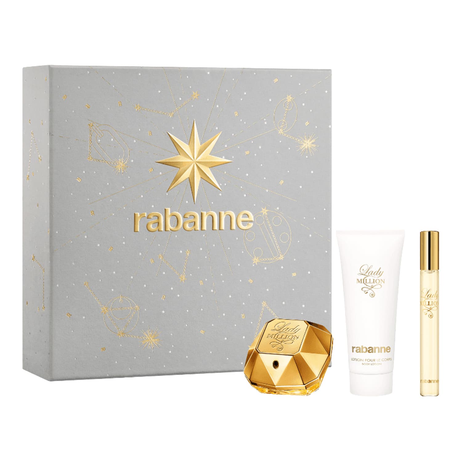 Rabanne Lady Million woda perfumowana spray + + balsam do ciała