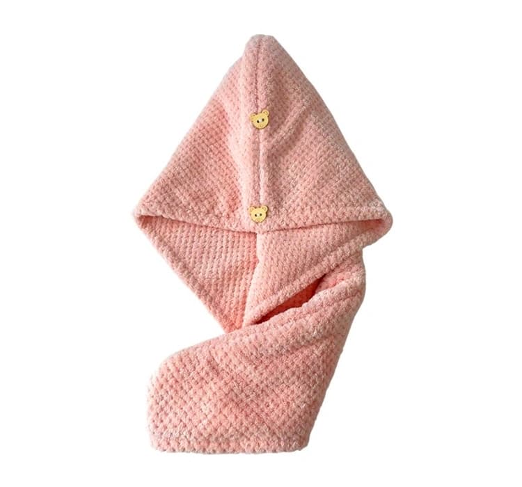 turban do włosów szybkoschnący Różowy