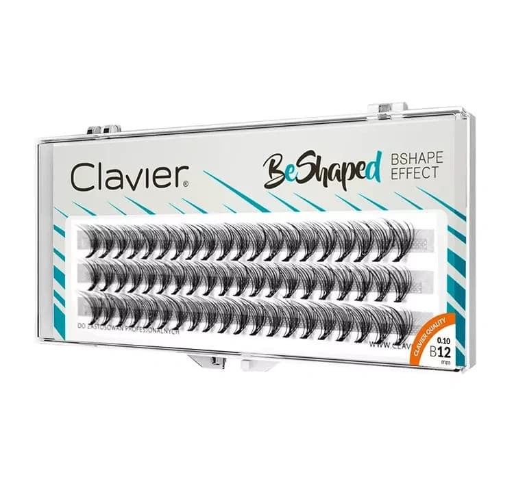 Beshaped kępki sztucznych rzęs 12 mm skręt B