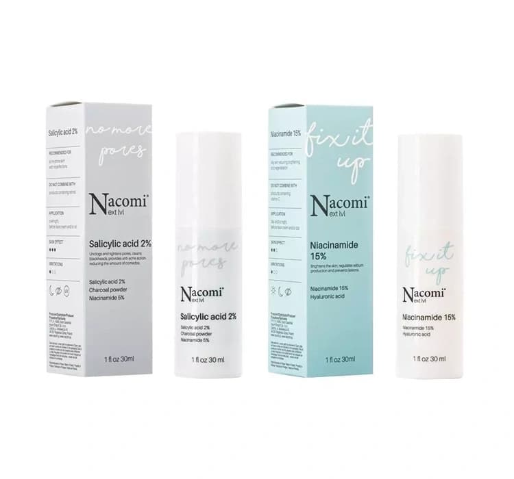 Next Level zestaw serum No More Pores Kwas Salicylowy 2% + Fix It Up Niacynamide 15%