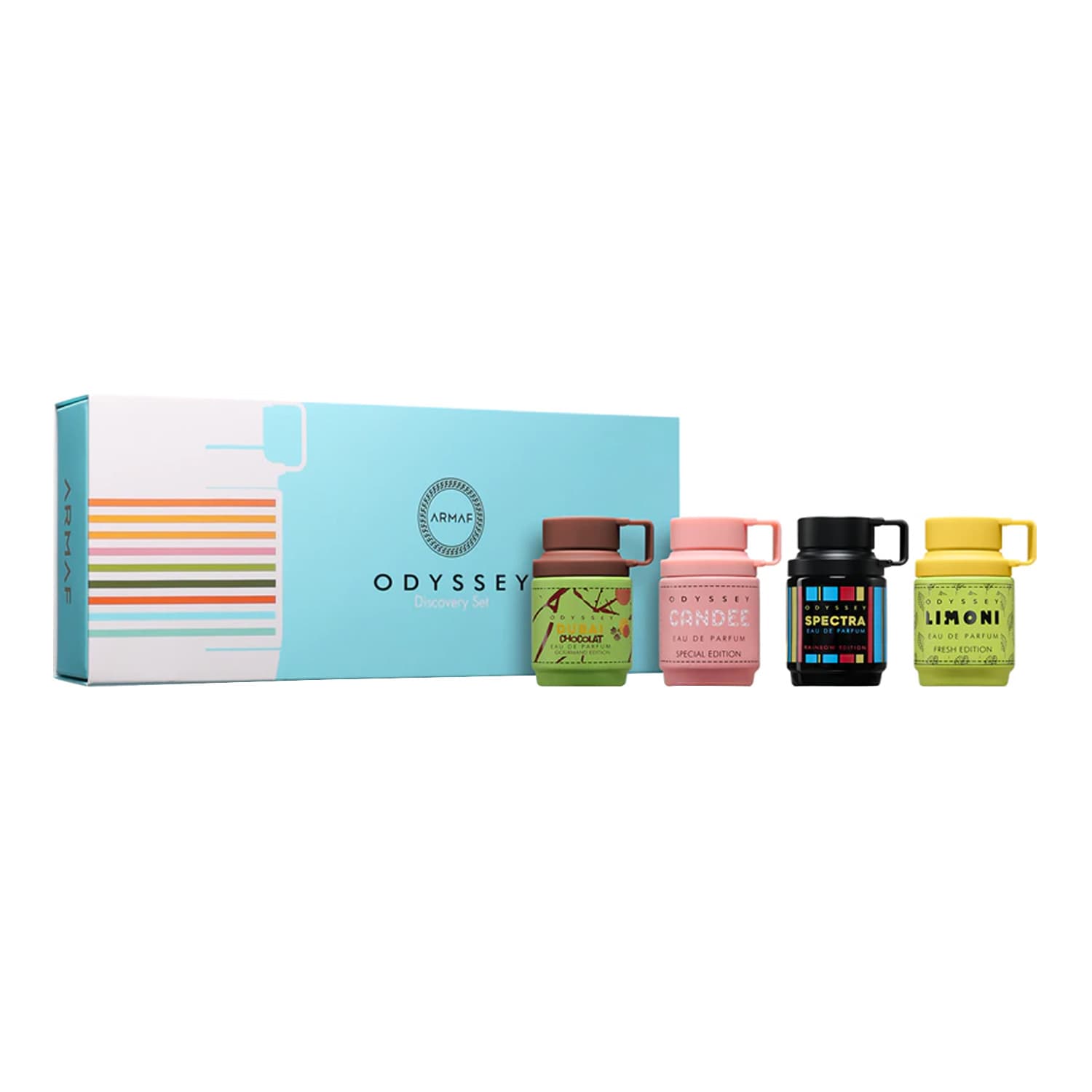 woda perfumowana Odyssey Dubai Chocolat + Odyssey Candee + Odyssey Spectra + Odyssey Limoni Fresh