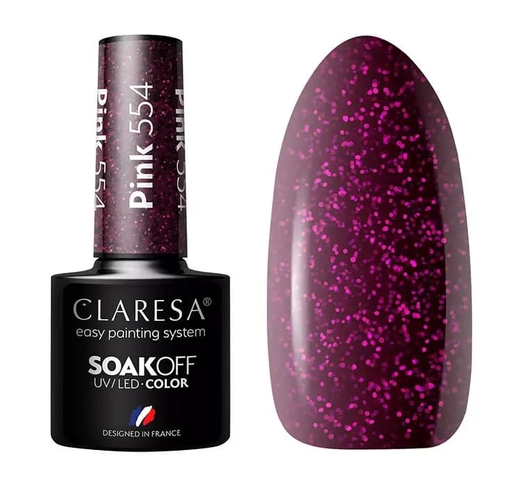 hybrydowy lakier do paznokci Pink 554