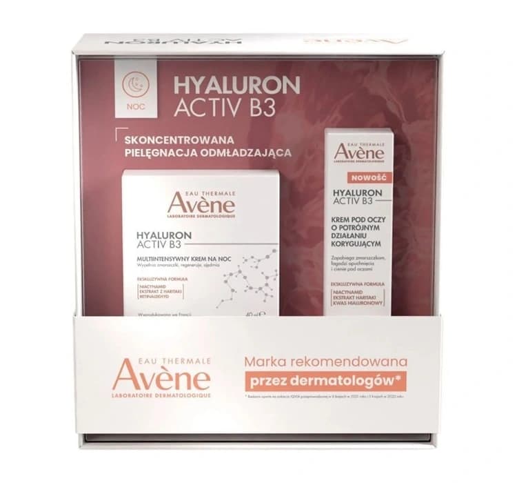 Hyaluron Activ B3 zestaw prezentowy multiintensywny krem na noc + krem pod oczy o potrójnym działaniu korygującym