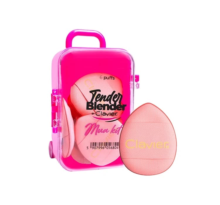 Tender Blender Mua Kit zestaw mini gąbek do makijażu w walizeczce Pink