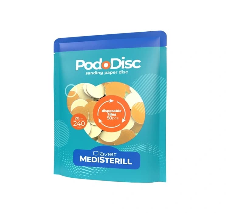 Medisterill nakładki ścierne do pedicure 240/20 mm Żółte