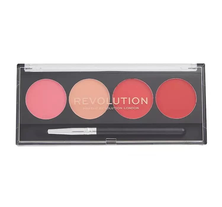 Makeup Revolution Graphic Liners paleta żelowych eyelinerów z pędzelkiem Pretty Pink