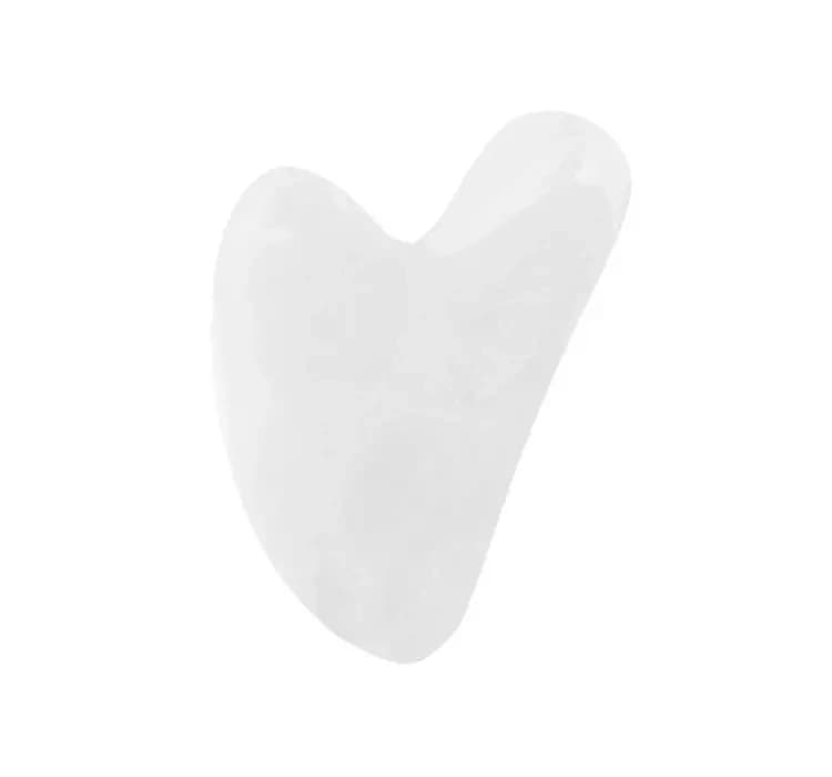 Gua Sha płytka do masażu twarzy Biały Kwarc
