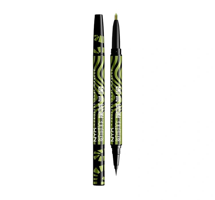 × Beetlejuice dwustronny eyeliner 03 Black + Green Chrome +
