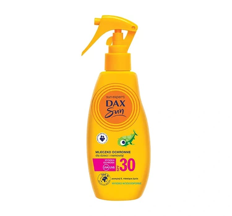 wodoodporne mleczko ochronne dla dzieci w sprayu SPF30