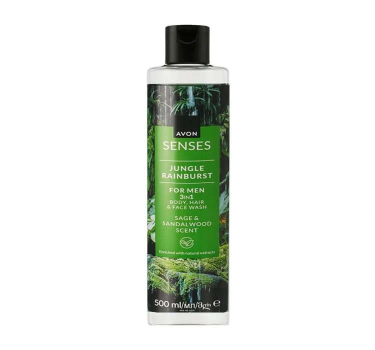 Senses for Men żel do mycia twarzy ciała i włosów dla mężczyzn 3w1 Jungle Rainburst