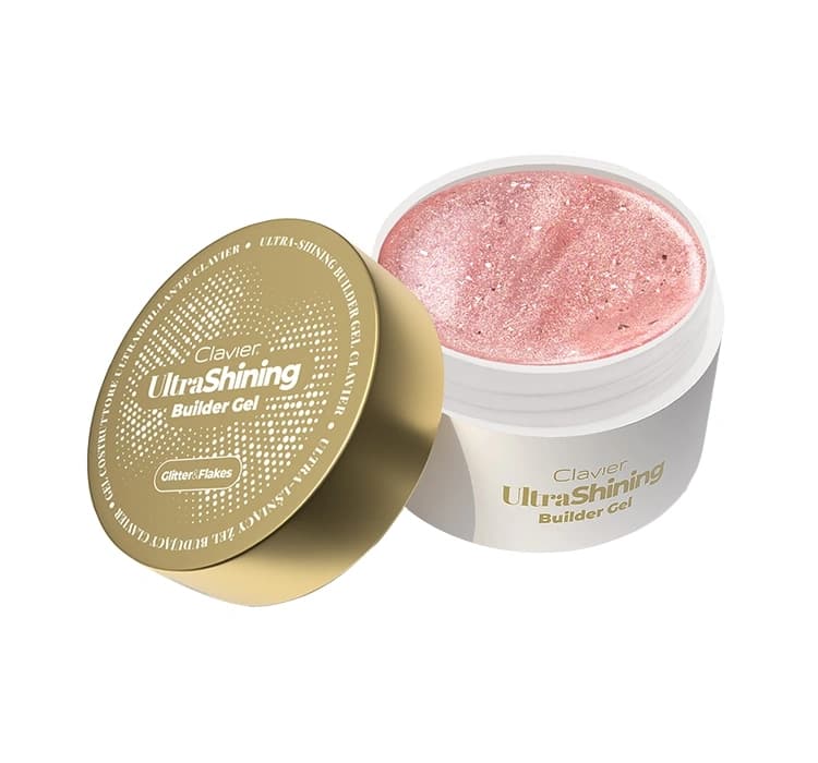 UltraShining Builder Gel Glitter & Flakes ultra-lśniący żel budujący do paznokci 03 Your Bestie