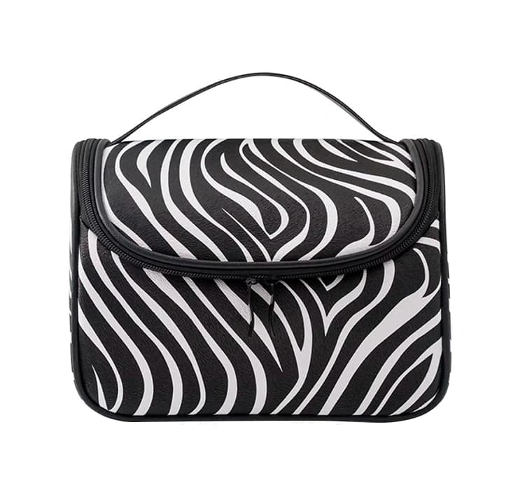kosmetyczka rozkładana kuferek Zebra