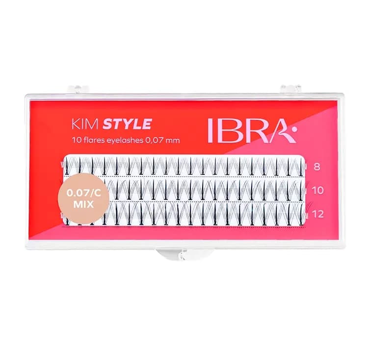 Ibra Kim Style sztuczne rzęsy kępki czarne Mix