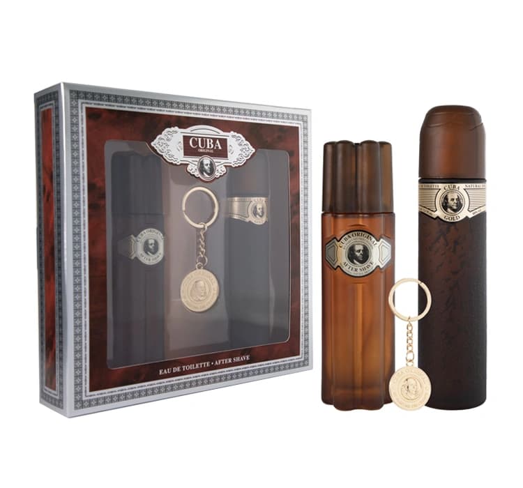 Cuba Gold zestaw woda toaletowa spray + woda po goleniu spray + breloczek