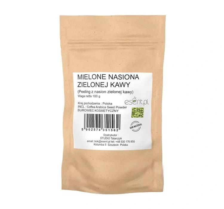 mielone nasiona zielonej kawy baza do peelingu