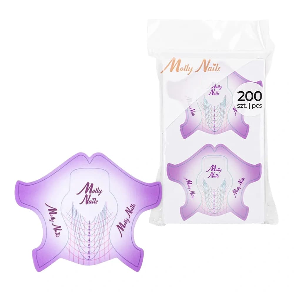 Molly Nails Flexible szablony formy do przedłużania paznokci Fioletowe
