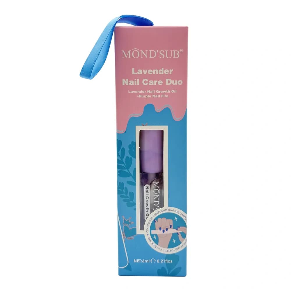 Lavender Nail Care Duo zestaw do paznokci różany olejek wzmacniający paznokcie + pilniczek