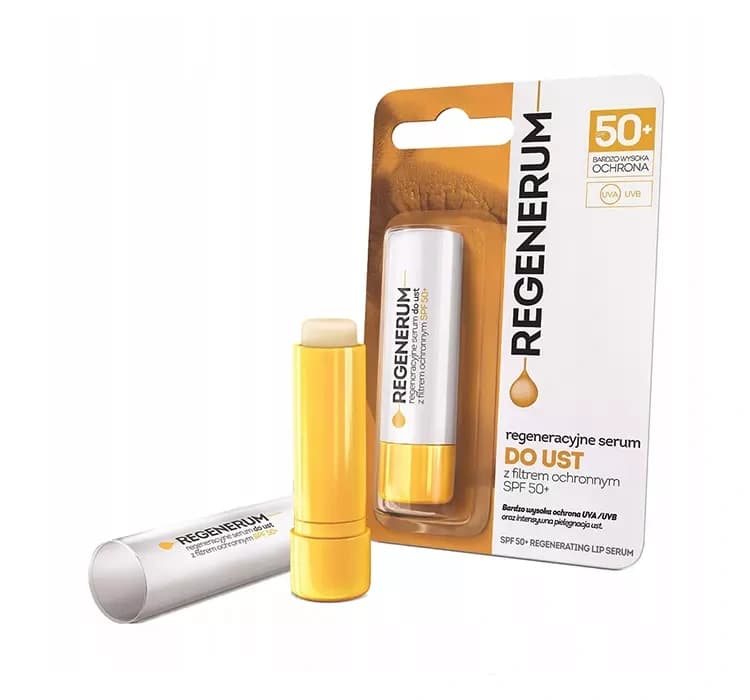 regeneracyjne serum do ust z filtrem ochronnym SPF50+