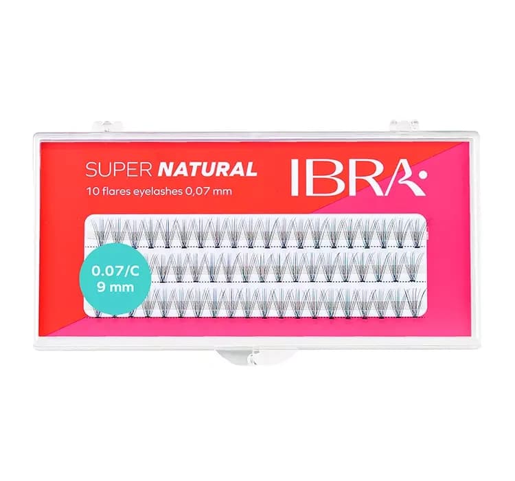 Ibra Sztuczne Rzęsy Naturals kępki C0,07 9mm