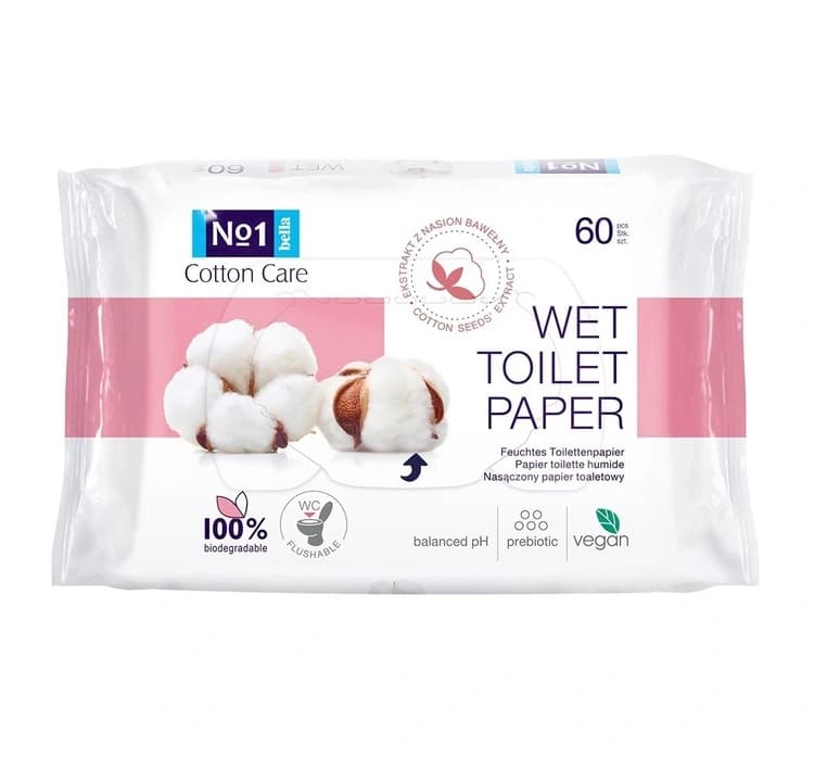 Cotton Care nawilżany papier toaletowy