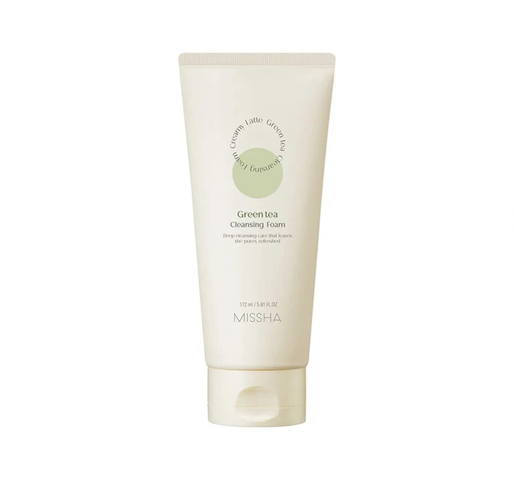 Creamy Latte Green Tea Cleansing Foam głęboko oczyszczająca pianka do mycia twarzy