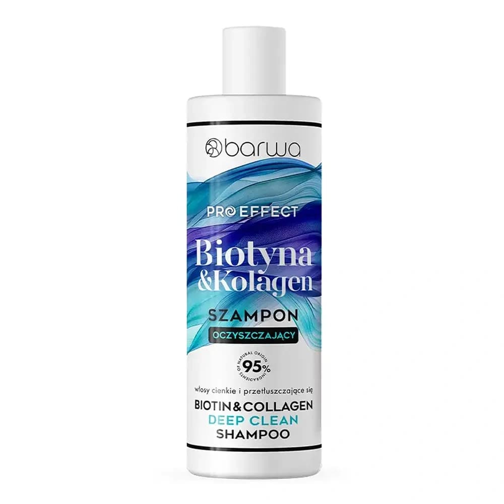 Pro Effect oczyszczający szampon do włosów cienkich i przetłuszczających się Biotyna & Kolagen