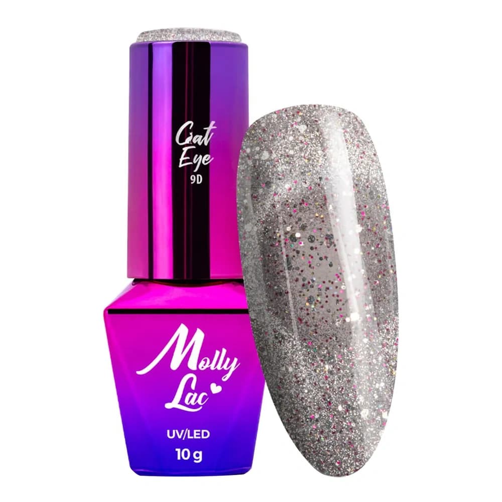 Molly Lac Cat Eye Foxy Eye lakier hybrydowy 558 Multicolor Chrom