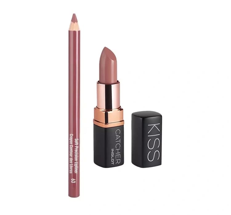 zestaw do makijażu ust konturówka Soft Precision 63 + pomadka Kiss Catcher 908