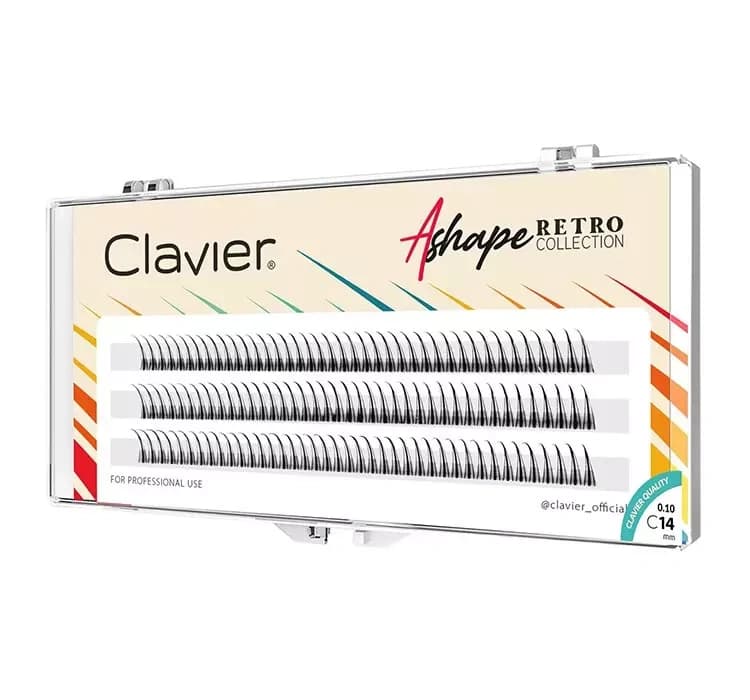 Ashape kępki sztucznych rzęs 14 mm skręt C