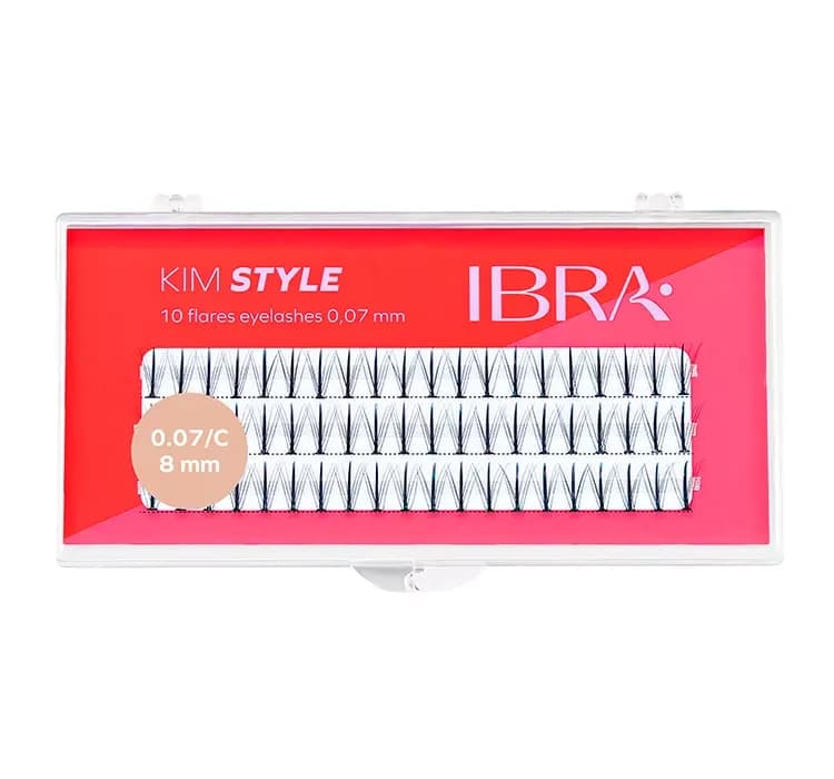 Ibra Kim Style sztuczne rzęsy kępki czarne 8mm