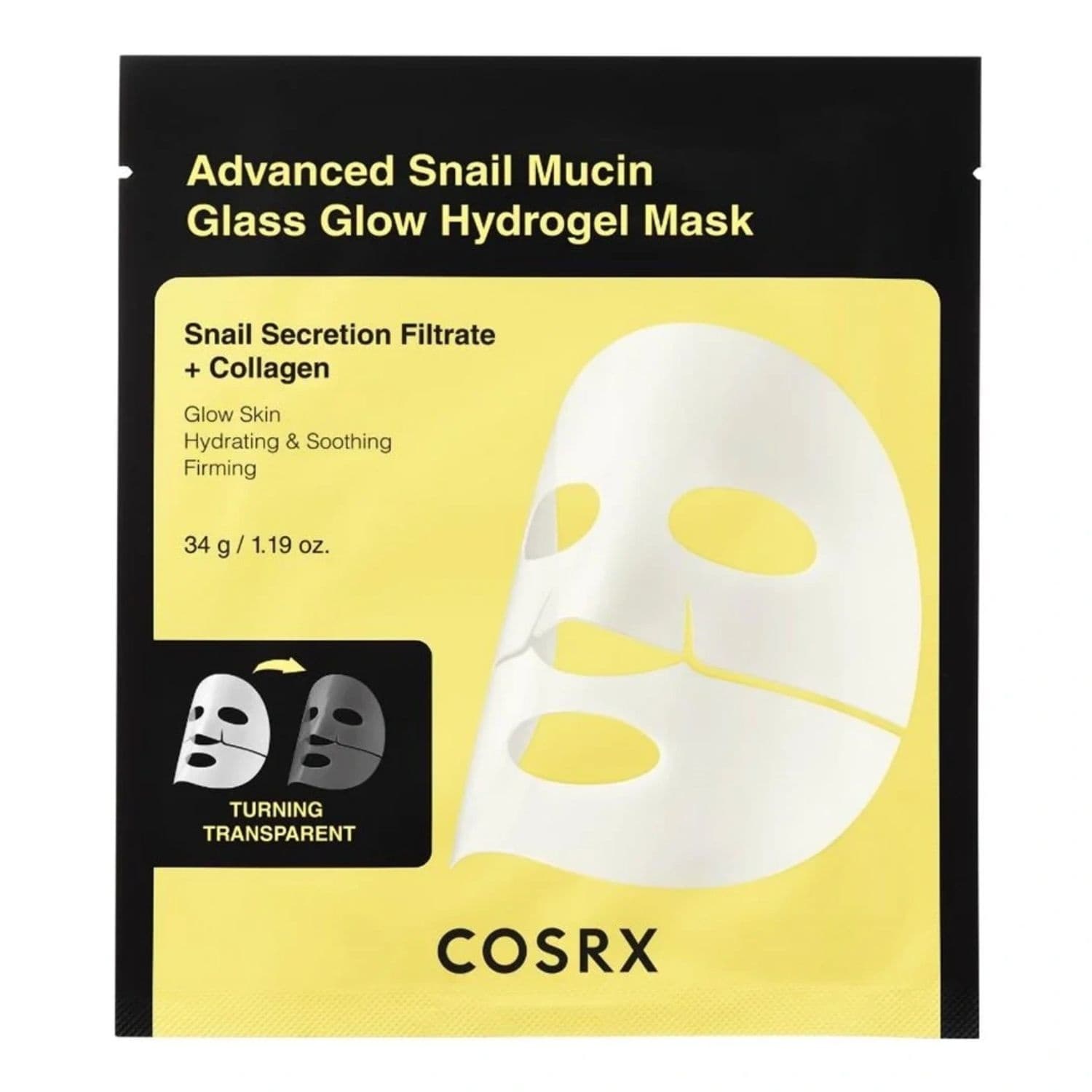Advanced Snail Mucin Glass Glow Hydrogel Mask hydrożelowa maska do twarzy ze śluzem ślimaka