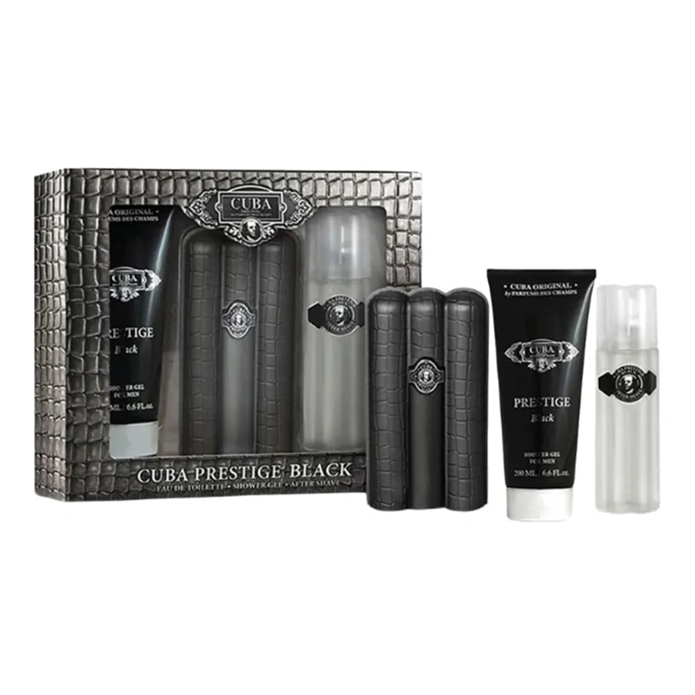Prestige Black woda toaletowa spray + woda po goleniu + żel pod prysznic