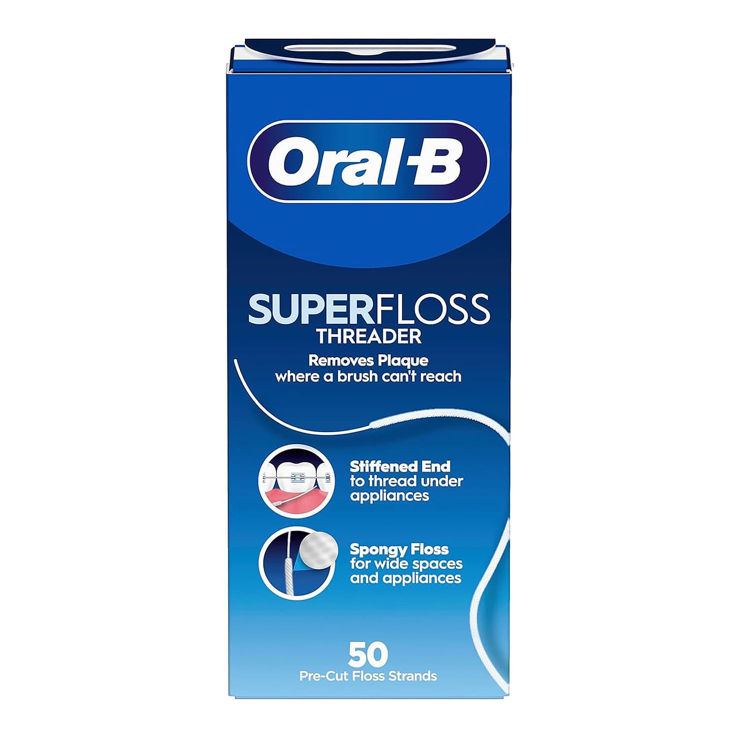 Superfloss Threader nić dentystyczna do aparatu ortodontycznego oraz implantów
