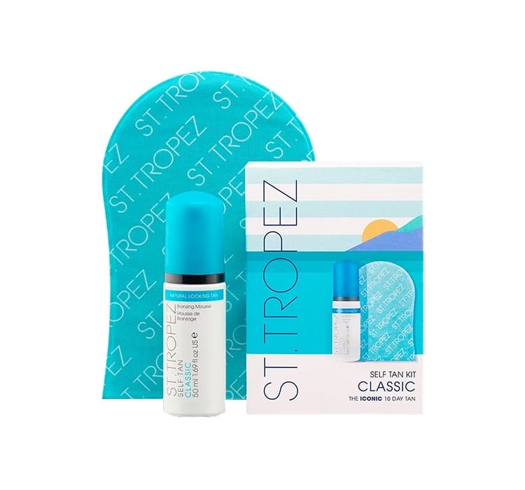 TROPEZ SELF TAN CLASSIC KIT ZESTAW KOSMETYKÓW PIANKA SAMOOPALAJĄCA + RĘKAWICA