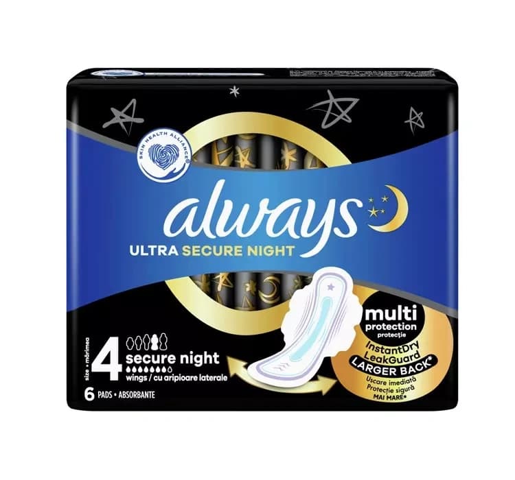 Ultra podpaski higieniczne ze skrzydełkami 4 Secure Night