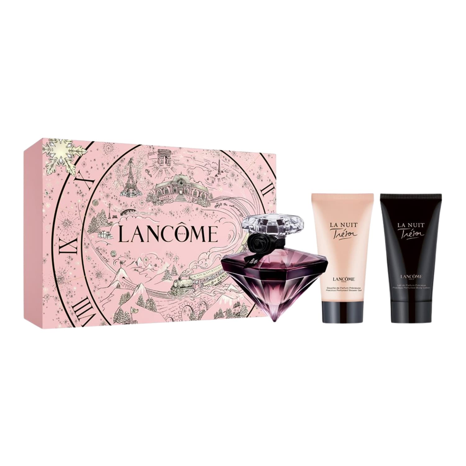 La Nuit Trésor woda perfumowana spray + żel pod prysznic + balsam do ciała