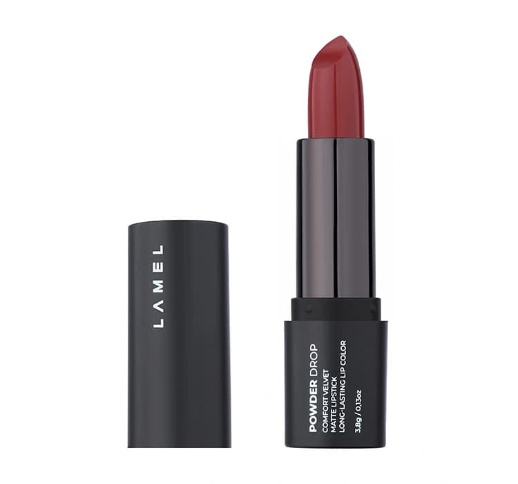 Lamel Powder Drop długotrwała matowa pomadka do ust 401 Cold-Beige